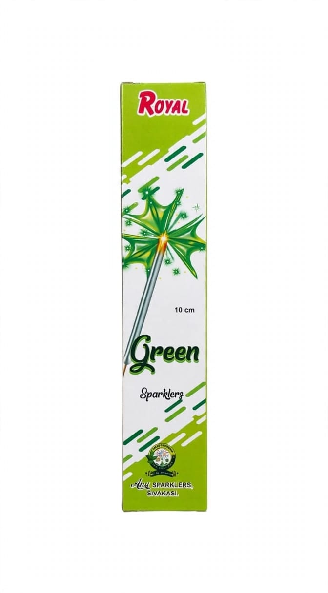 10 cm Green Sparklers